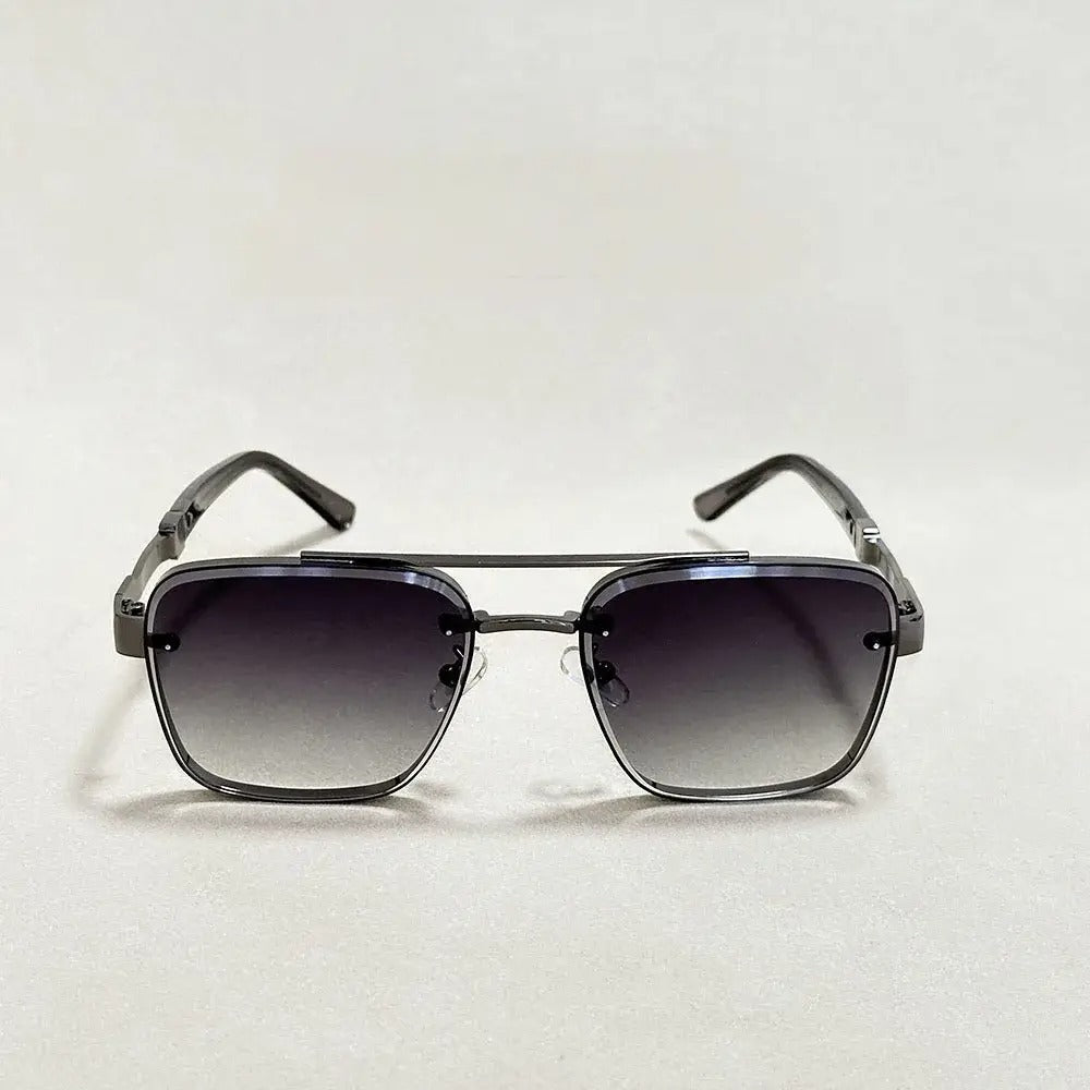 Herren Sonnenbrille mit eckigen Gläsern und Doppelsteg-Glasses for men-Alpenkind
