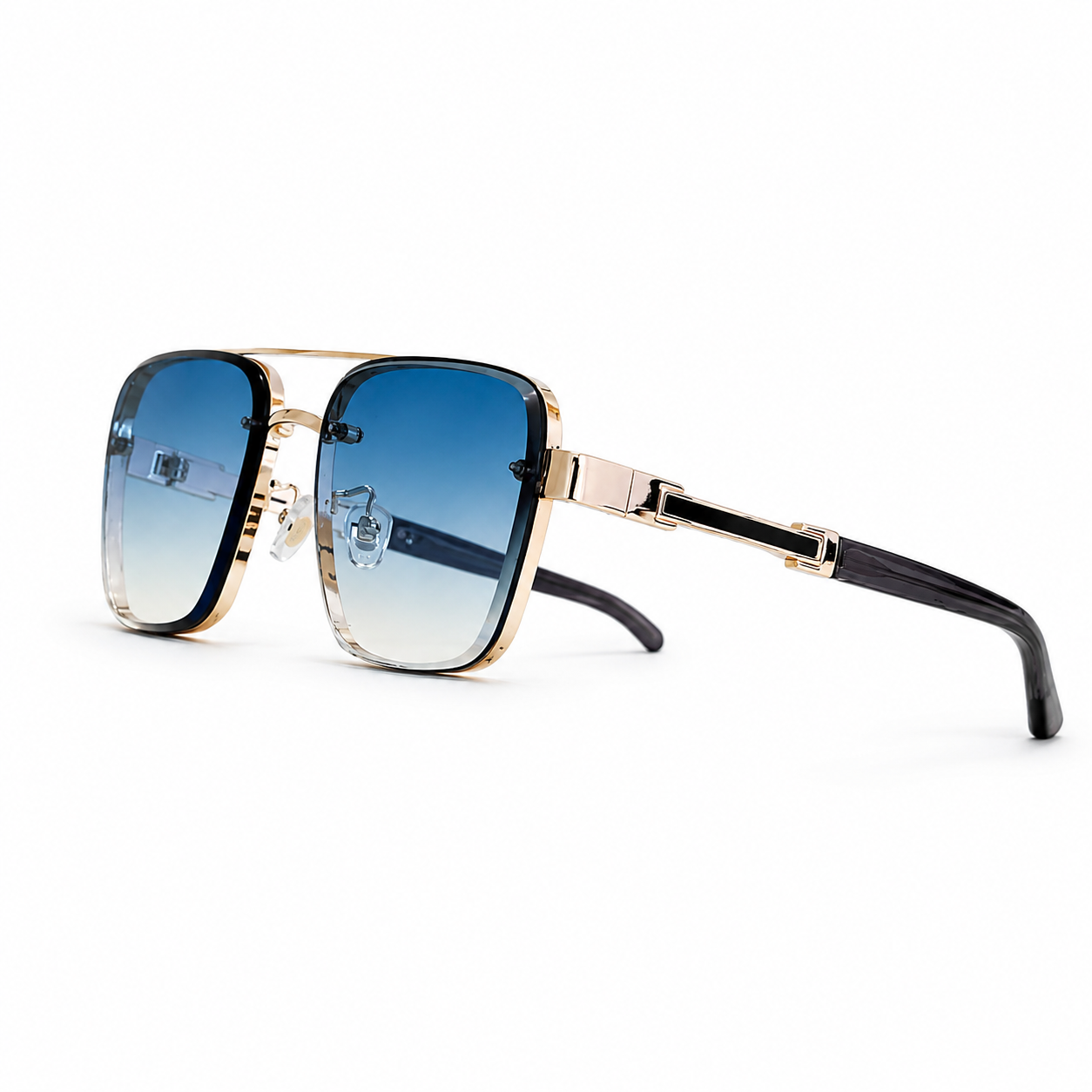 Herren Sonnenbrille mit eckigen Gläsern und Doppelsteg-Glasses for men-Alpenkind