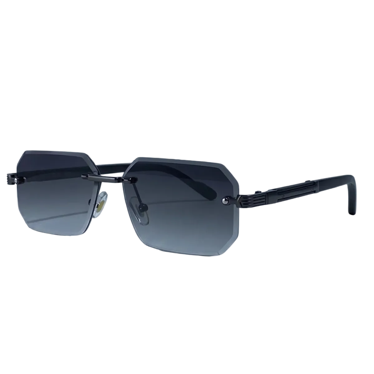 Herren Sonnenbrille mit geometrischen Gläsern und Metallsteg-Glasses for men-Alpenkind