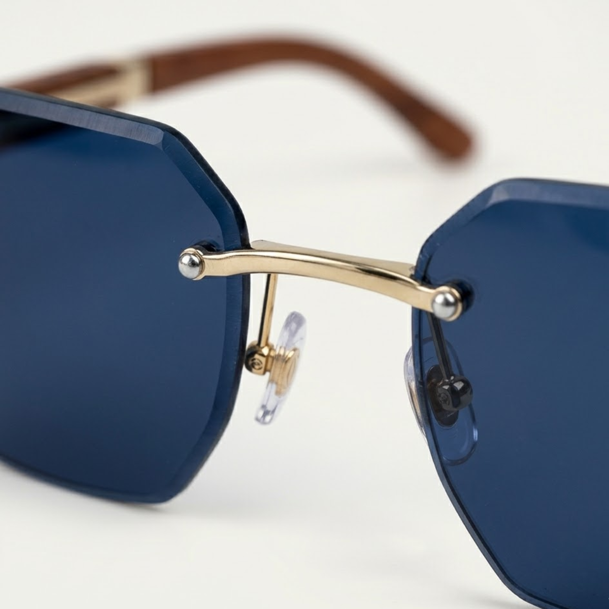 Herren Sonnenbrille mit geometrischen Gläsern und Metallsteg-Glasses for men-Alpenkind
