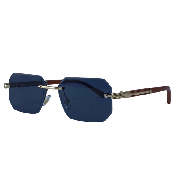Herren Sonnenbrille mit geometrischen Gläsern und Metallsteg-Glasses for men-Alpenkind