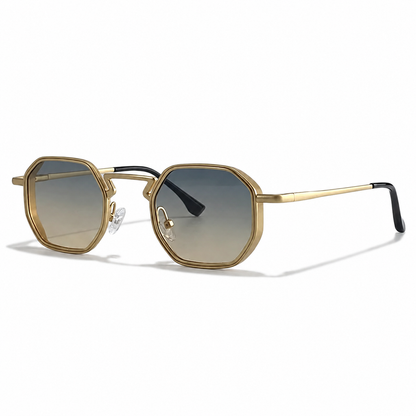 Herren Sonnenbrille mit geometrischer Vollrandfassung und Winkelsteg-Glasses for men-Alpenkind