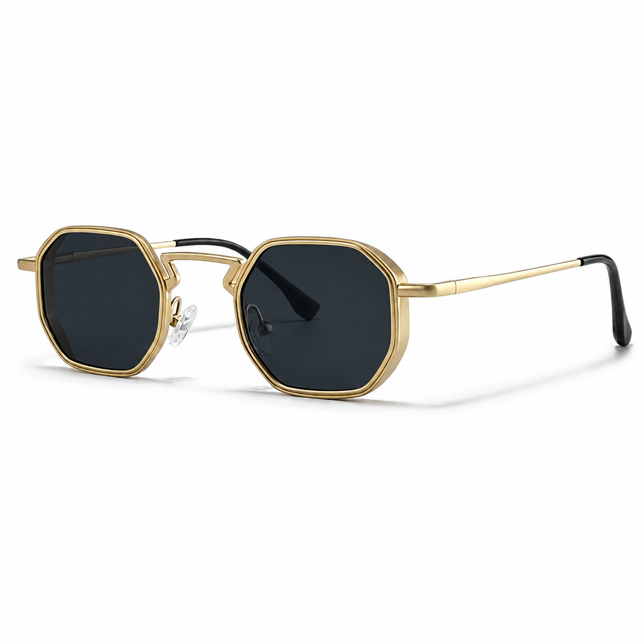 Herren Sonnenbrille mit geometrischer Vollrandfassung und Winkelsteg-Glasses for men-Alpenkind