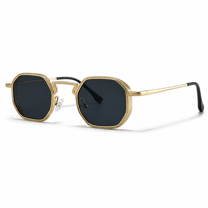 Herren Sonnenbrille mit geometrischer Vollrandfassung und Winkelsteg-Glasses for men-Alpenkind