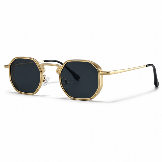 Herren Sonnenbrille mit geometrischer Vollrandfassung und Winkelsteg-Glasses for men-Alpenkind