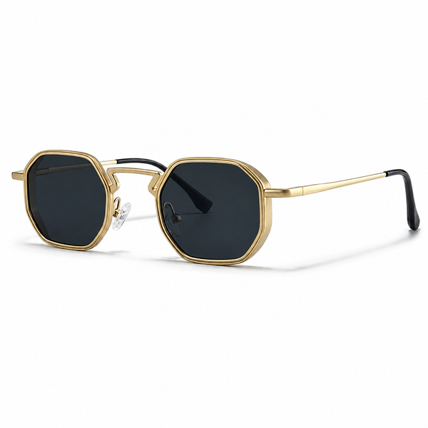 Herren Sonnenbrille mit geometrischer Vollrandfassung und Winkelsteg-Glasses for men-Alpenkind