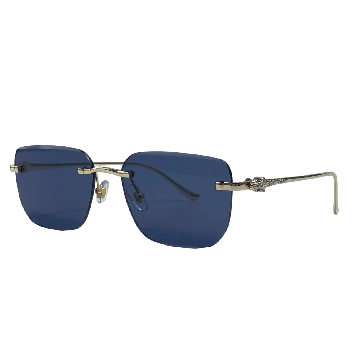 Herren Sonnenbrille mit quadratischen Gläsern und verziertem Bügeldetail-Glasses for men-Alpenkind