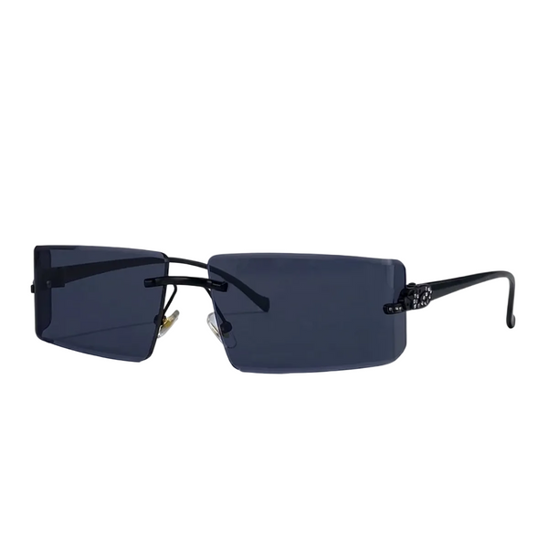 Herren Sonnenbrille mit rechteckigen Gläsern und dekorativem Bügeldetail-Glasses for men-Alpenkind