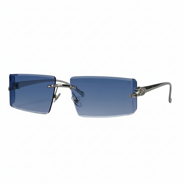 Herren Sonnenbrille mit rechteckigen Gläsern und dekorativem Bügeldetail-Glasses for men-Alpenkind