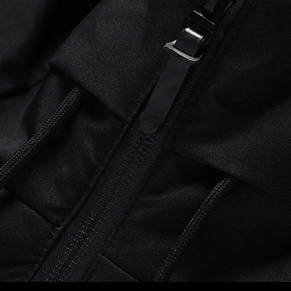 Herren-Steppjacke mit Kapuze und Kordelzug-Jackets for men-Alpenkind