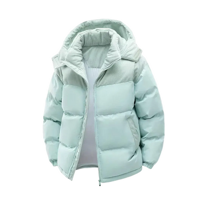 Herren Steppjacke mit Kapuze und Kordstruktur-Men Outerwear-Alpenkind