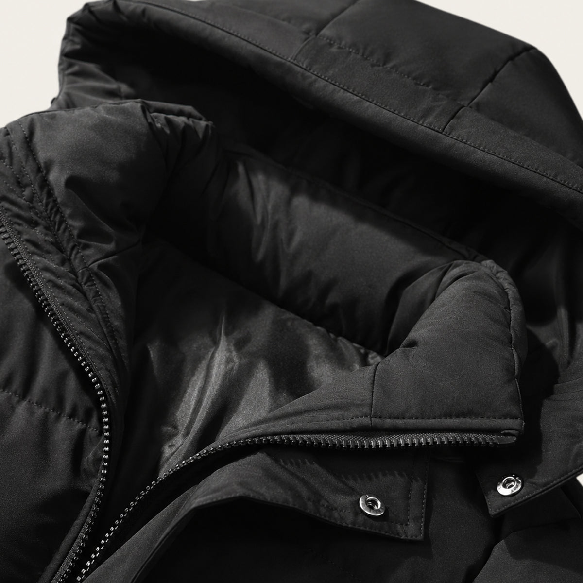 Herren-Steppjacke mit Kapuze und Reißverschluss-Jackets for men-Alpenkind