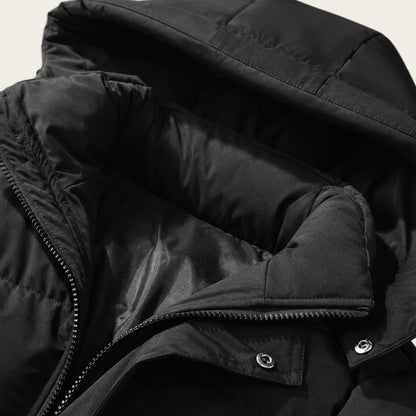 Herren-Steppjacke mit Kapuze und Reißverschluss-Jackets for men-Alpenkind