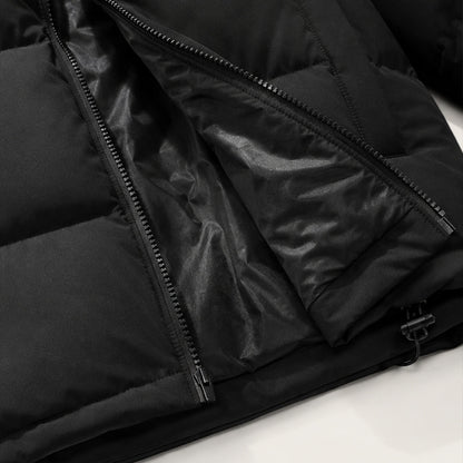 Herren-Steppjacke mit Kapuze und Reißverschluss-Jackets for men-Alpenkind