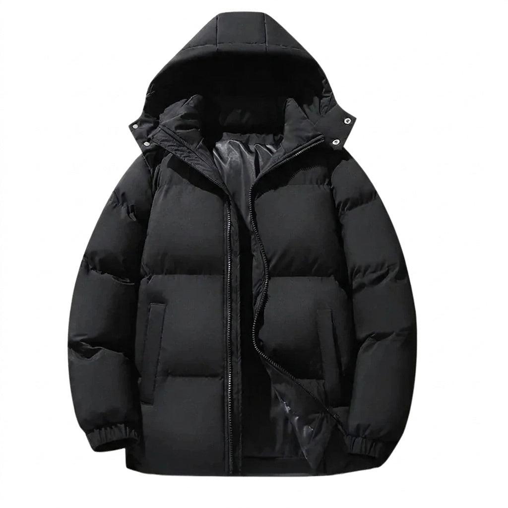 Herren-Steppjacke mit Kapuze und Reißverschluss-Jackets for men-Alpenkind