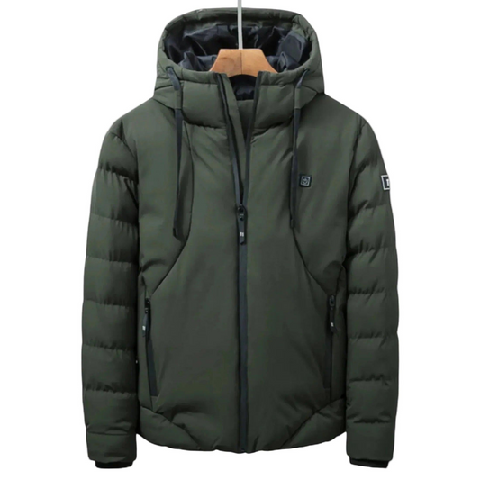 Herren Steppjacke mit Kapuze und Reißverschluss-Men Outerwear-Alpenkind