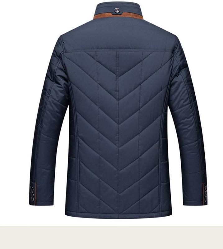 Herren-Steppjacke mit Kunstfellkragen und Knopfverschluss-Jackets for men-Alpenkind