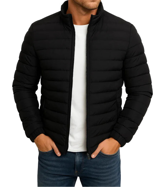 Herren Steppjacke mit Stehkragen und Reißverschluss-Men Jackets-Alpenkind