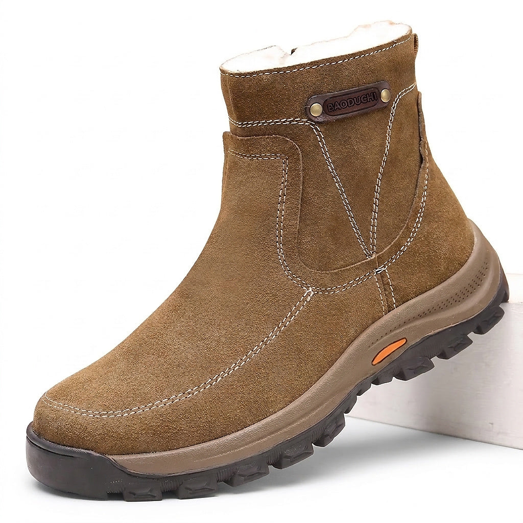 Herren-Stiefeletten aus Wildleder mit seitlichem Reißverschluss-Footwear for men-Alpenkind