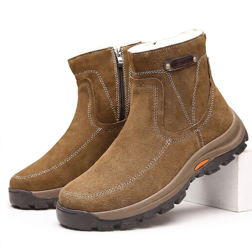 Herren-Stiefeletten aus Wildleder mit seitlichem Reißverschluss-Footwear for men-Alpenkind