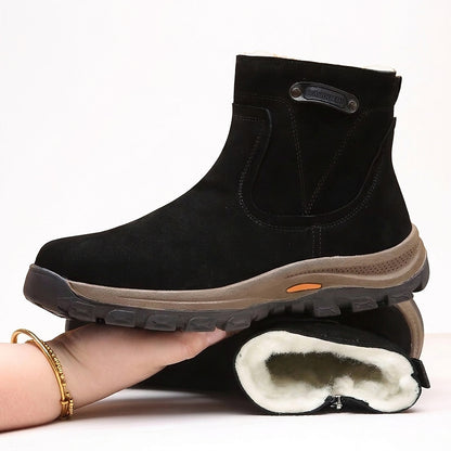 Herren-Stiefeletten aus Wildleder mit seitlichem Reißverschluss-Footwear for men-Alpenkind