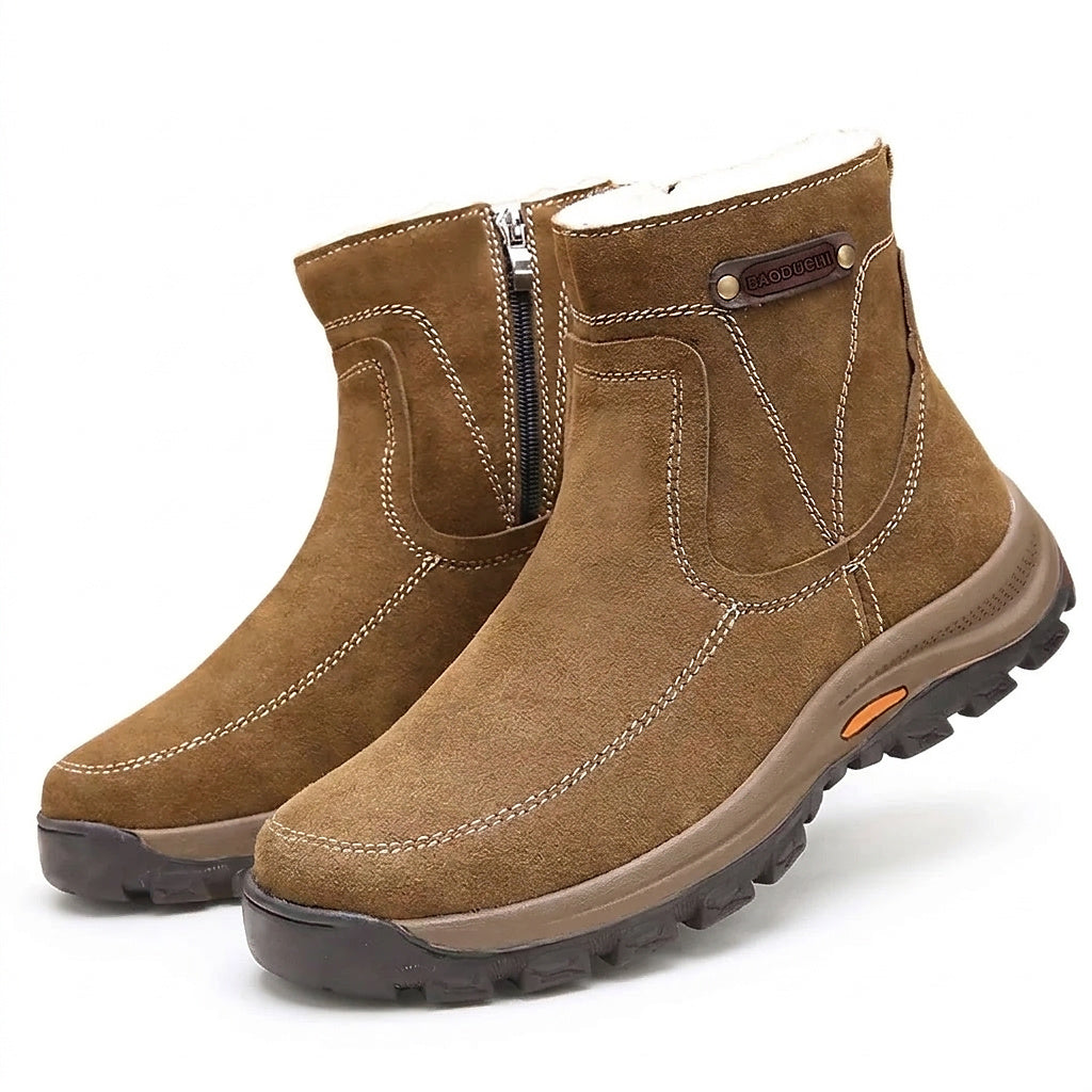 Herren-Stiefeletten aus Wildleder mit seitlichem Reißverschluss-Footwear for men-Alpenkind