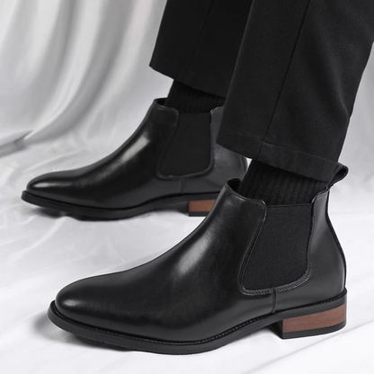 Herren Stiefeletten mit elastischen Seiteneinsätzen und Zuglaschen-Men Footwear-Alpenkind