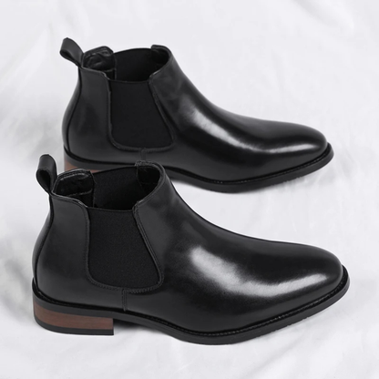 Herren Stiefeletten mit elastischen Seiteneinsätzen und Zuglaschen-Men Footwear-Alpenkind