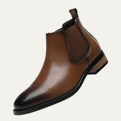Herren Stiefeletten mit elastischen Seiteneinsätzen und Zuglaschen-Men Footwear-Alpenkind