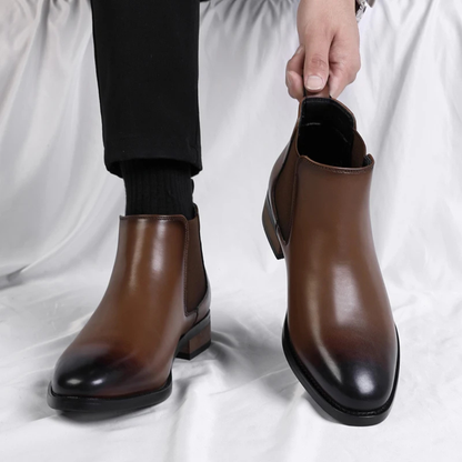 Herren Stiefeletten mit elastischen Seiteneinsätzen und Zuglaschen-Men Footwear-Alpenkind