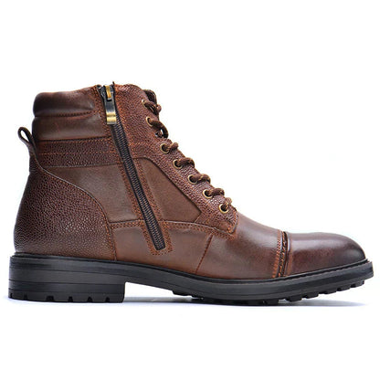 Herren-Stiefeletten mit seitlichem Reißverschluss und Schnürung-Men's Shoes-Alpenkind