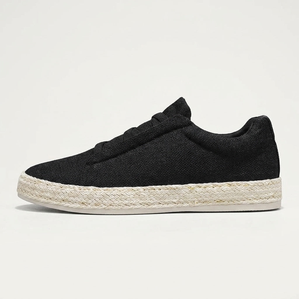 Herren Strick-Slip-On-Sneaker mit Jute-Besatz-Footwear for men-Alpenkind