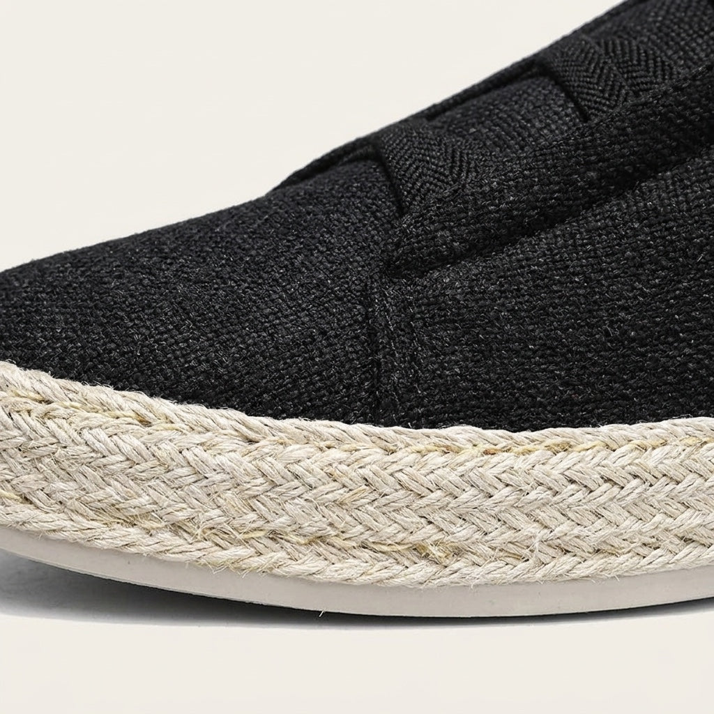 Herren Strick-Slip-On-Sneaker mit Jute-Besatz-Footwear for men-Alpenkind