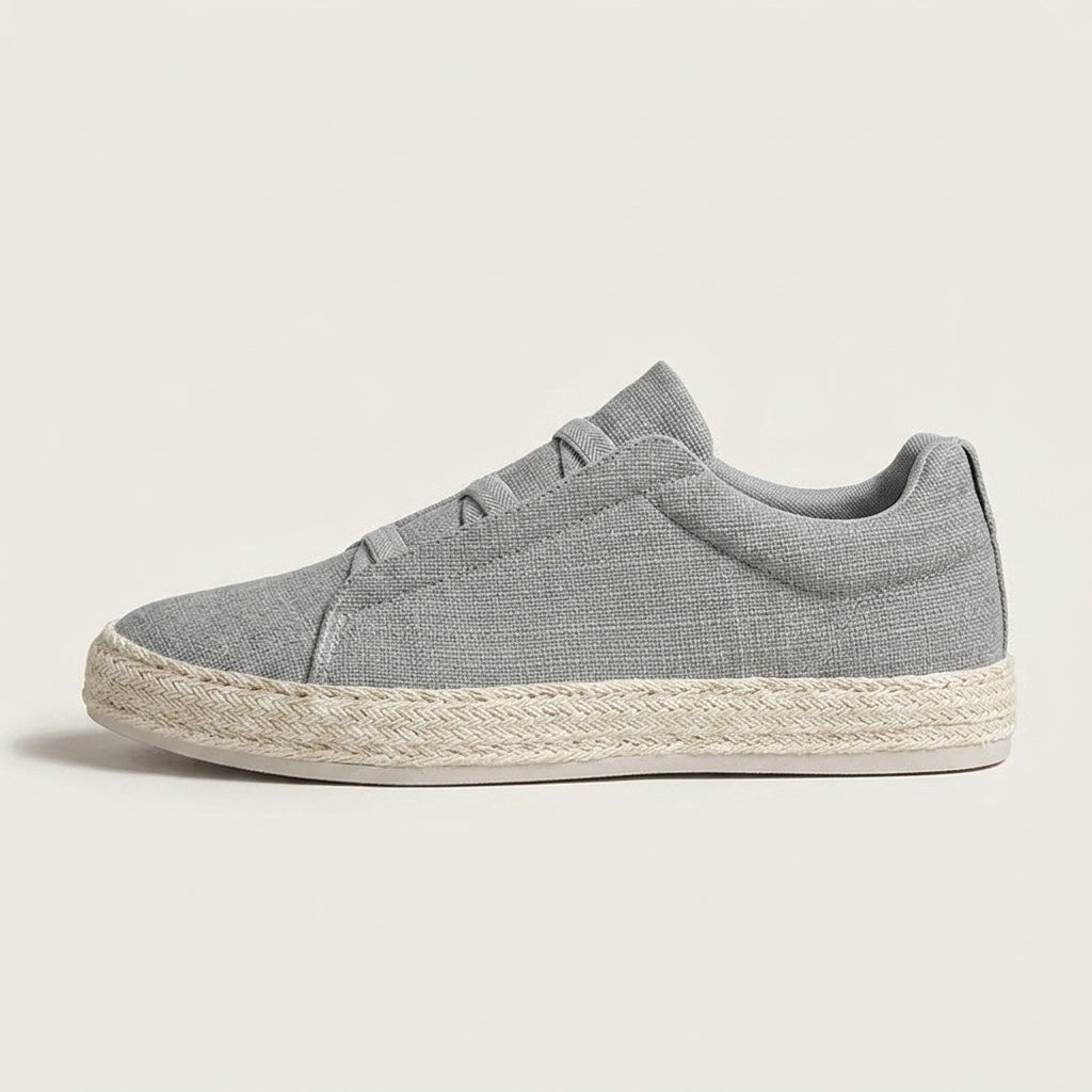 Herren Strick-Slip-On-Sneaker mit Jute-Besatz-Footwear for men-Alpenkind