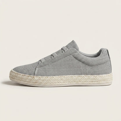 Herren Strick-Slip-On-Sneaker mit Jute-Besatz-Footwear for men-Alpenkind
