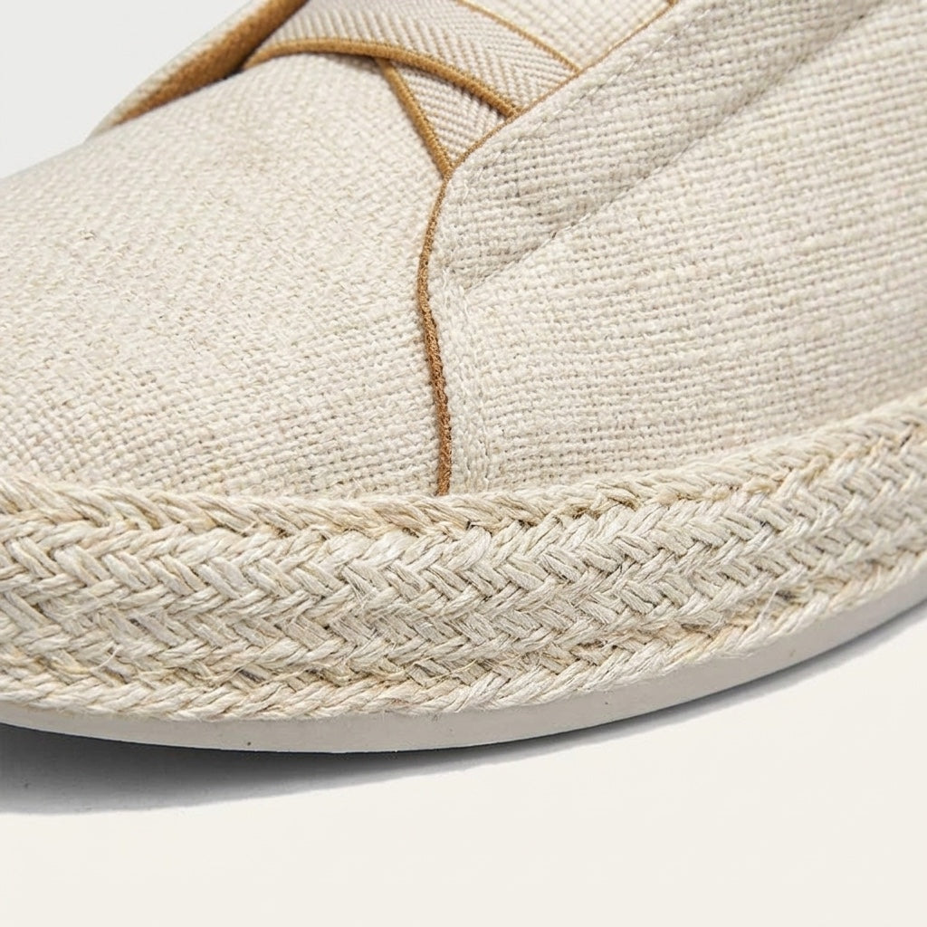 Herren Strick-Slip-On-Sneaker mit Jute-Besatz-Footwear for men-Alpenkind