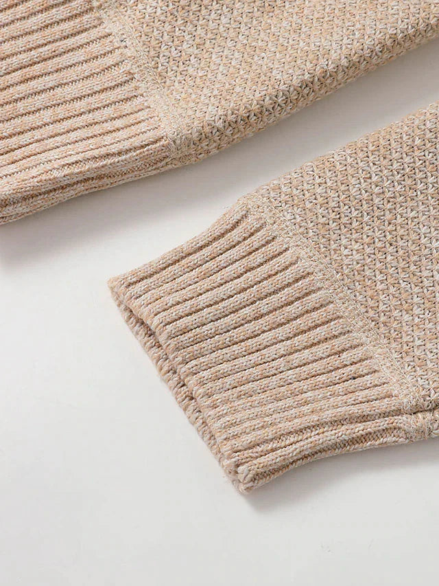 Herren-Strickjacke mit durchgehendem Reißverschluss und Rippstrick-Cardigan for men-Alpenkind