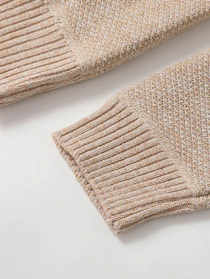 Herren-Strickjacke mit durchgehendem Reißverschluss und Rippstrick-Cardigan for men-Alpenkind