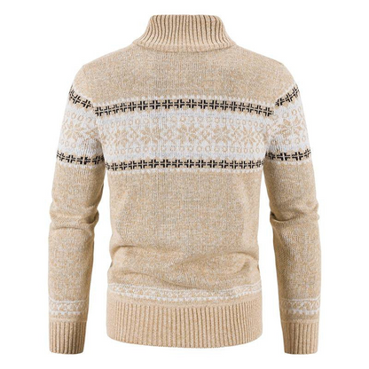 Herren Strickjacke mit Reißverschluss und Stehkragen-Men Cardigans-Alpenkind