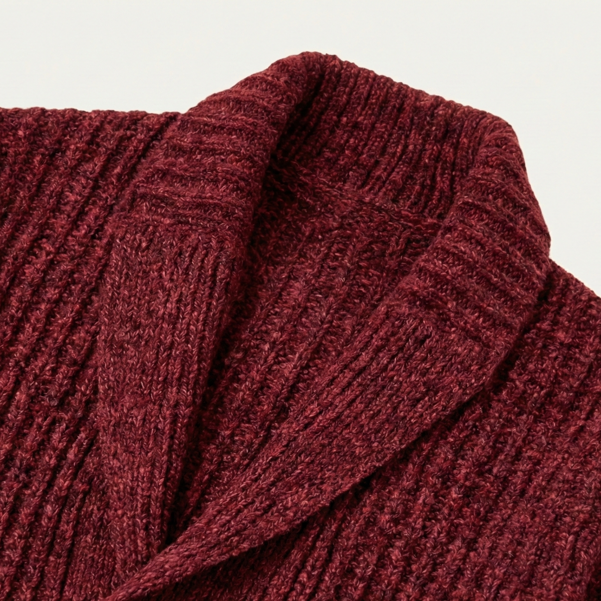 Herren-Strickjacke mit Schalkragen und grobem Strickmuster-Cardigan for men-Alpenkind