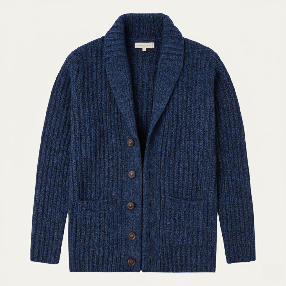 Herren-Strickjacke mit Schalkragen und grobem Strickmuster-Cardigan for men-Alpenkind