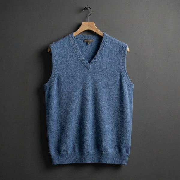 Herren-Strickweste mit V-Ausschnitt-Vests for men-Alpenkind