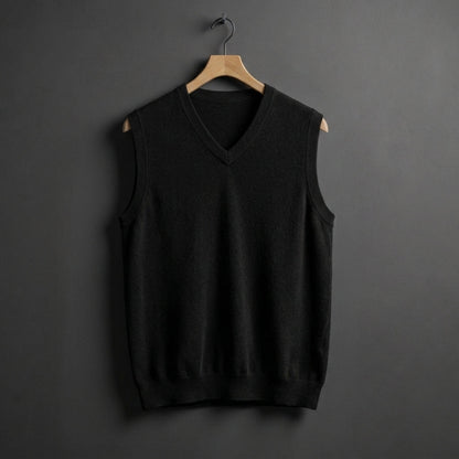 Herren-Strickweste mit V-Ausschnitt-Vests for men-Alpenkind