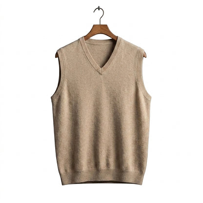 Herren-Strickweste mit V-Ausschnitt-Vests for men-Alpenkind