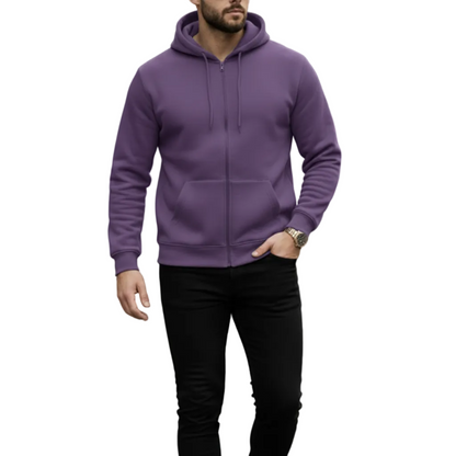 Herren Sweatjacke mit Kapuze und Reißverschluss-Men Jackets-Alpenkind