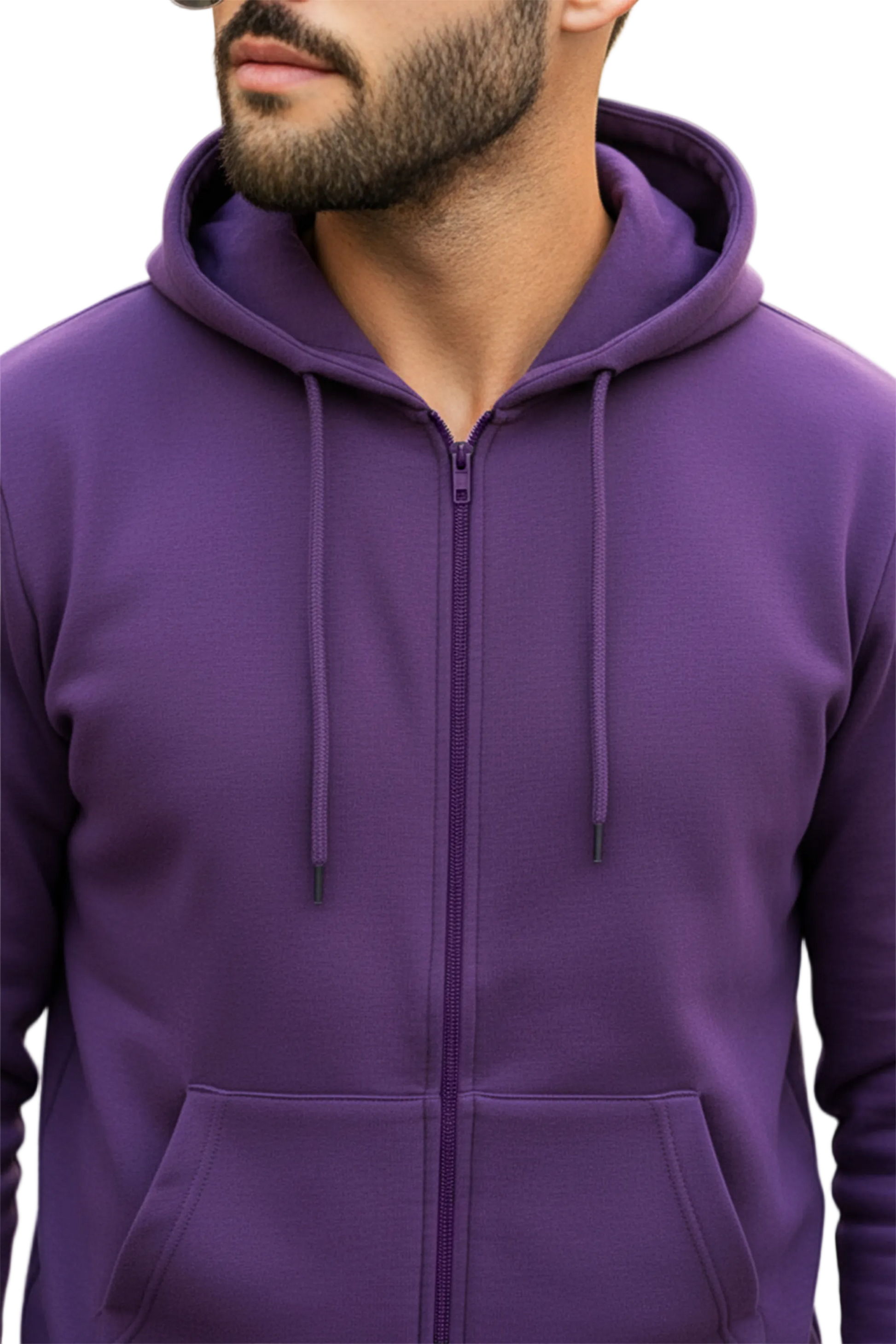 Herren Sweatjacke mit Kapuze und Reißverschluss-Men Jackets-Alpenkind