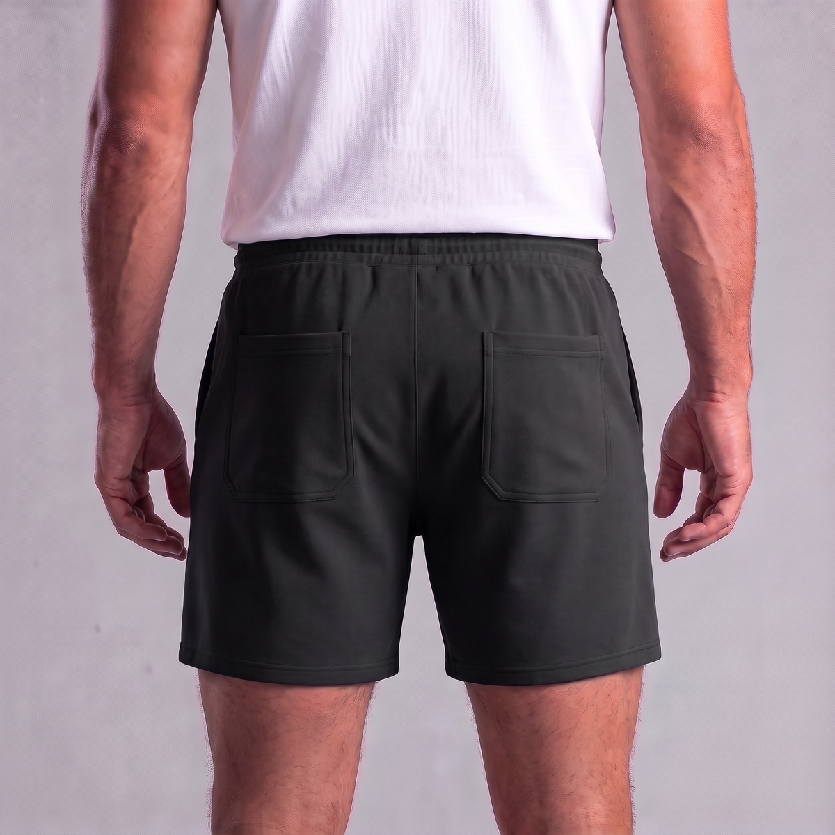 Herren-Sweatshorts mit Kordelzug und Nahtdetails-Shorts for men-Alpenkind