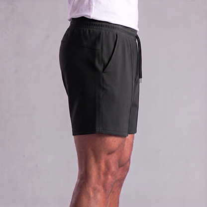 Herren-Sweatshorts mit Kordelzug und Nahtdetails-Shorts for men-Alpenkind