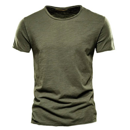 Herren-T-Shirt mit Rundhalsausschnitt und Flammgarn-Struktur-T-shirt for men-Alpenkind