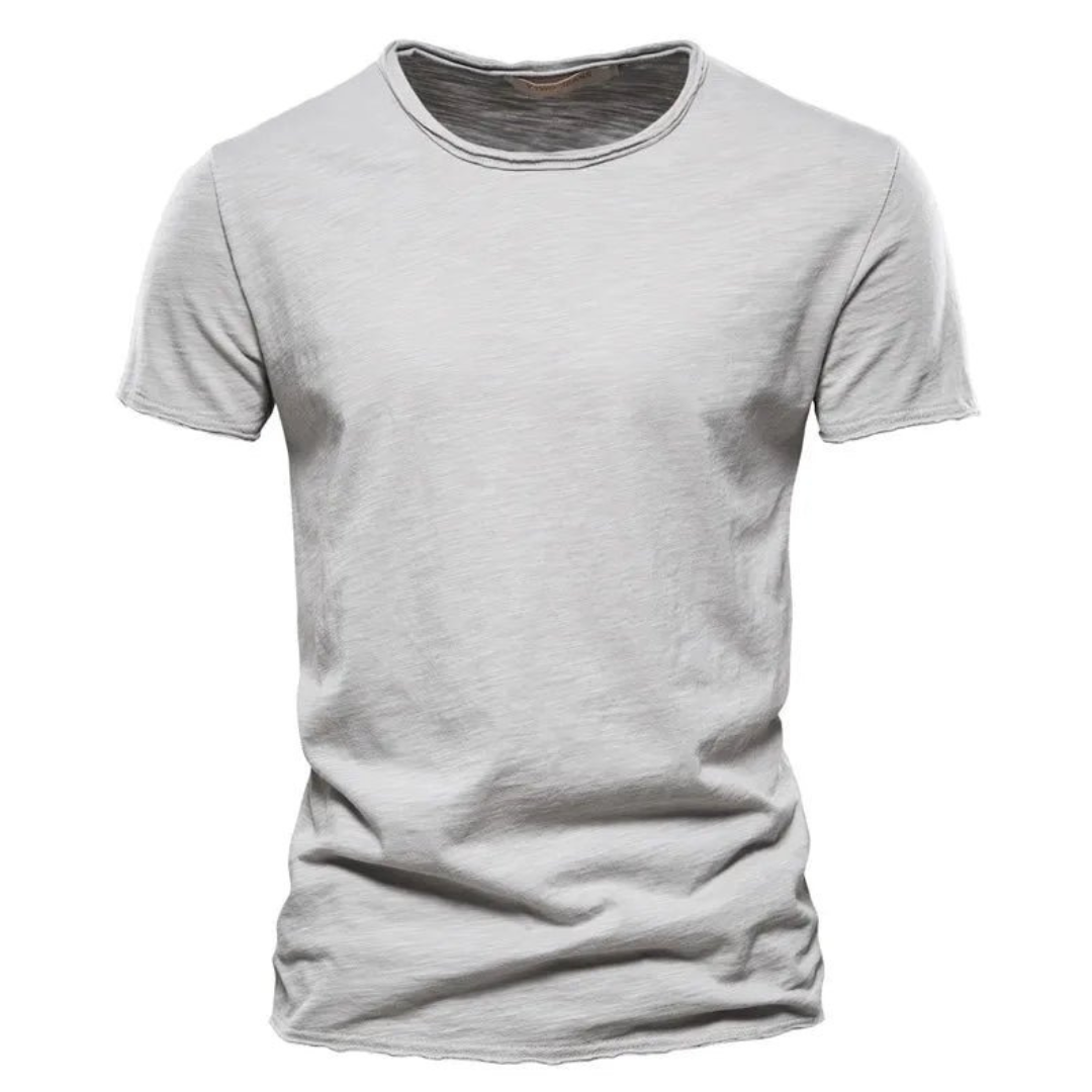 Herren-T-Shirt mit Rundhalsausschnitt und Flammgarn-Struktur-T-shirt for men-Alpenkind